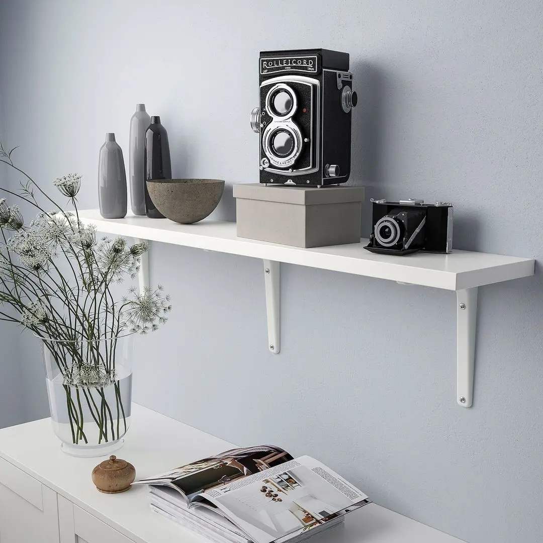 Полка Ikea Bergshult/Tomthult 120x20 (Белый) - 6