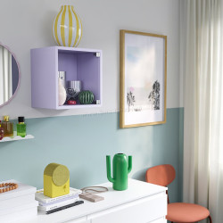 Полка Ikea Eket со стеклянной дверью 35x25x35 (Светло-Сиреневый)