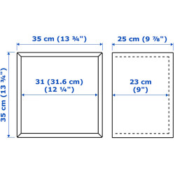 Полка Ikea Eket со стеклянной дверью 35x25x35 (Светло-Сиреневый) Thumb
