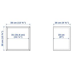 Raft Ikea Eket cu usa de sticla 35x25x35 (Galben Deschis) Thumb