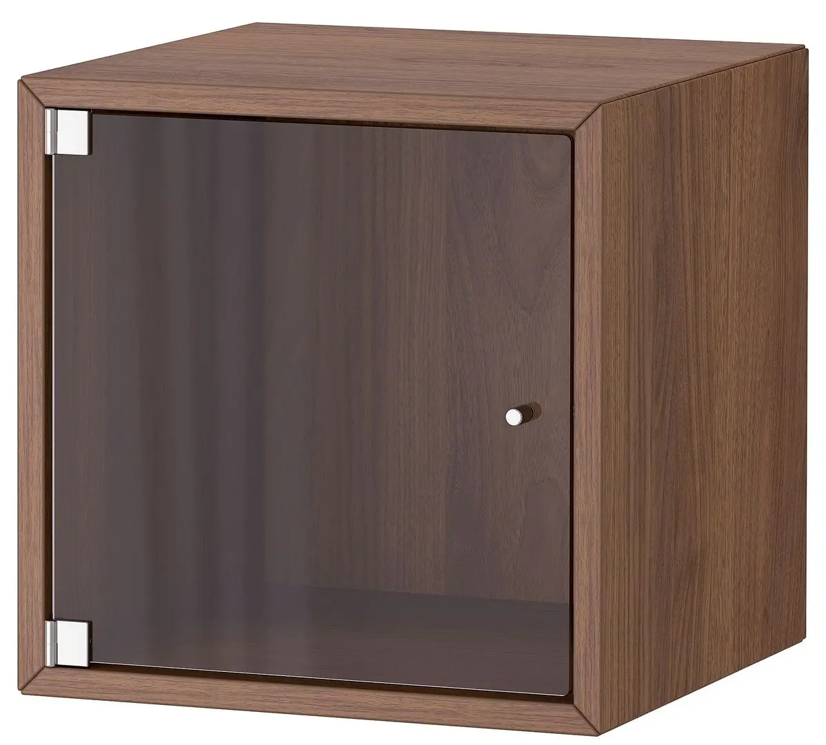 Raft Ikea Eket cu usa de sticla 35x35x35 (Maro Aspect Nuc)