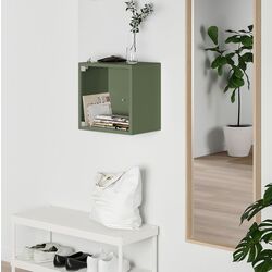 Raft Ikea Eket cu usa de sticla 35x35x35 (Gri-Verde)