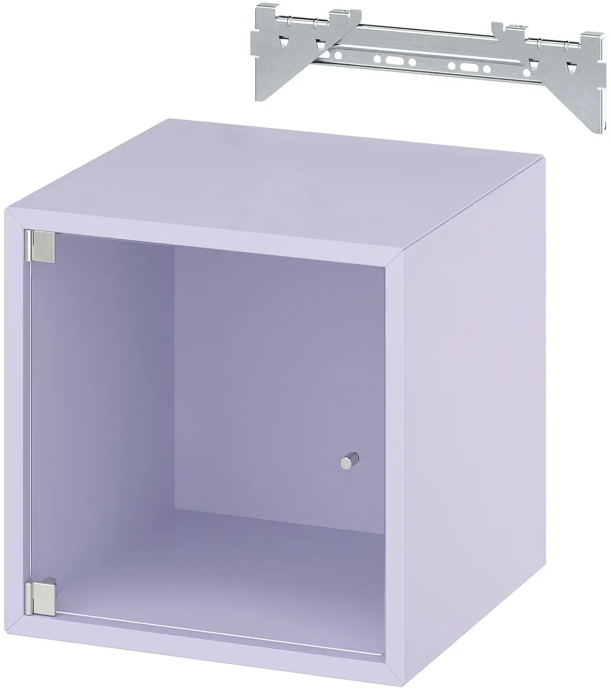Полка Ikea Eket со стеклянной дверью 35x35x35 (Светло-Сиреневый) - 2