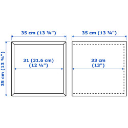 Полка Ikea Eket со стеклянной дверью 35x35x35 (Светло-Сиреневый) Thumb