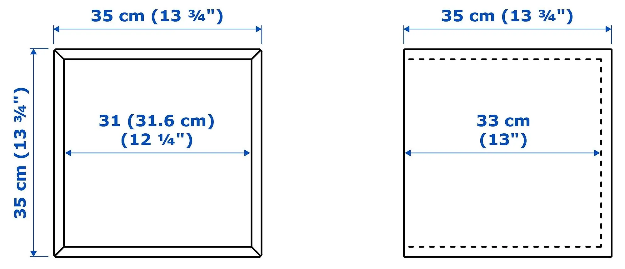 Raft Ikea Eket cu usa de sticla 35x35x35 (Galben Deschis)