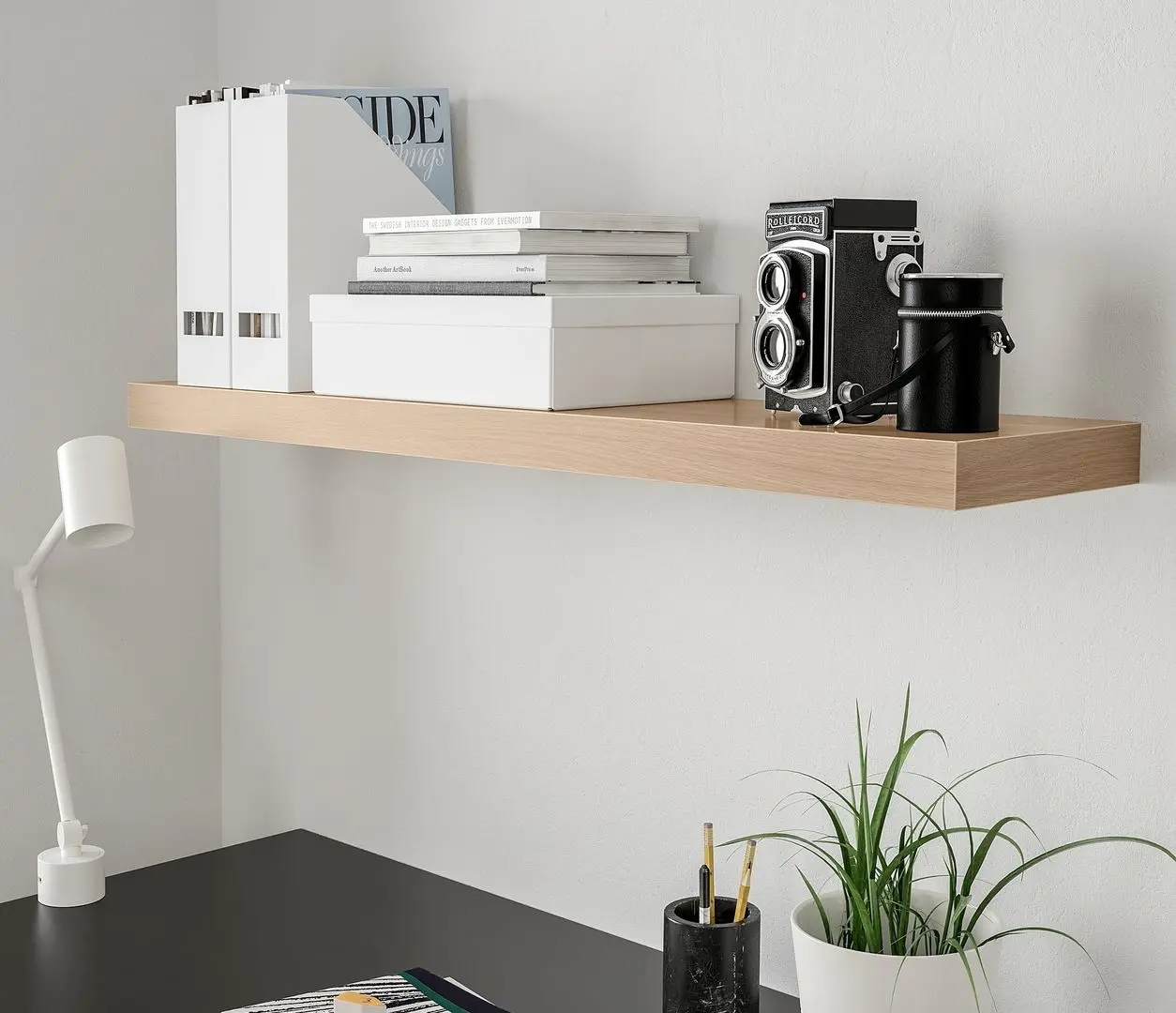 Raft Ikea Lack 110x26 (Aspect Stejar Antichizat)