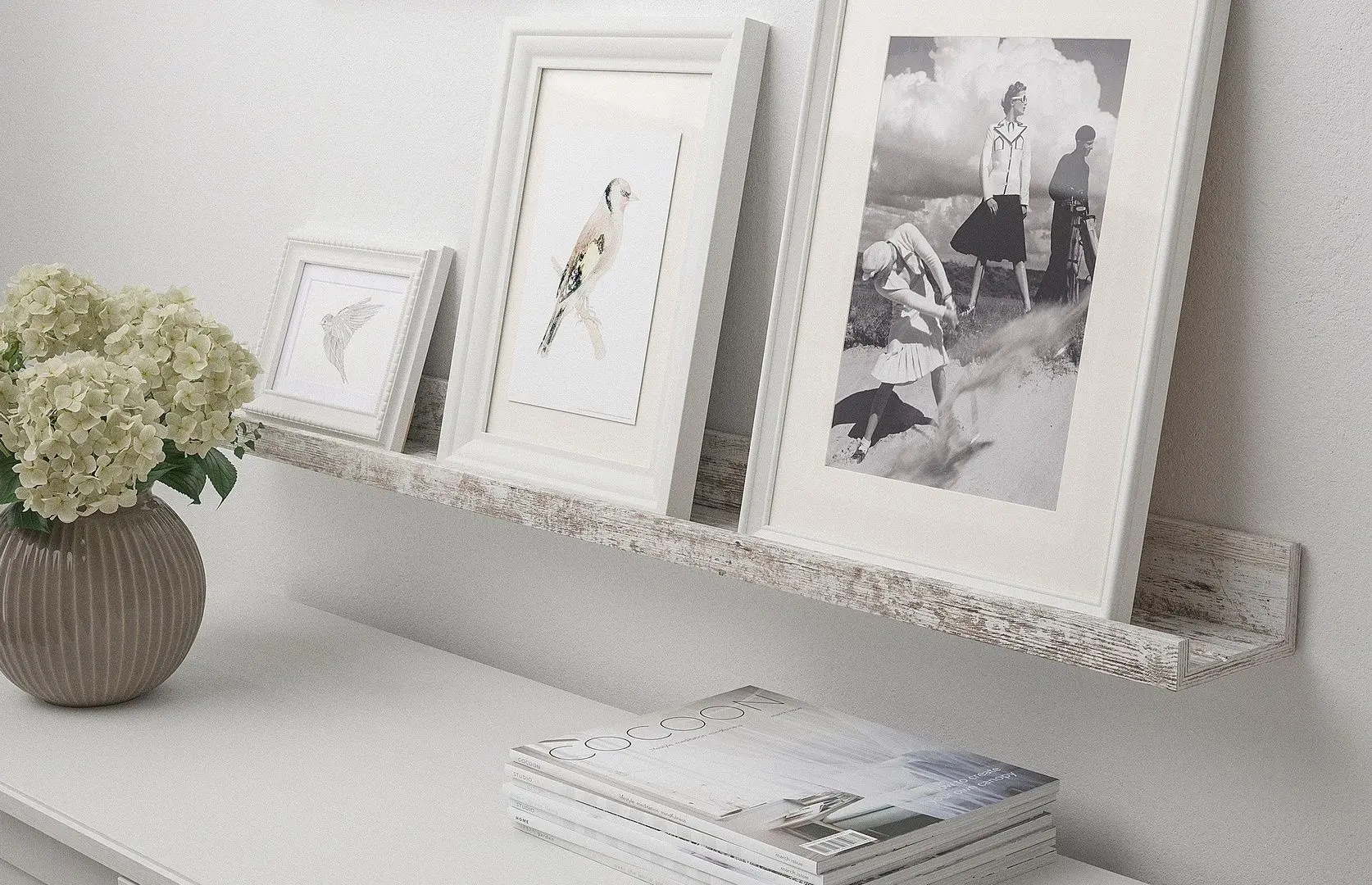 Raft Ikea Mosslanda 115cm (Alb Aspect Pin Vopsit)