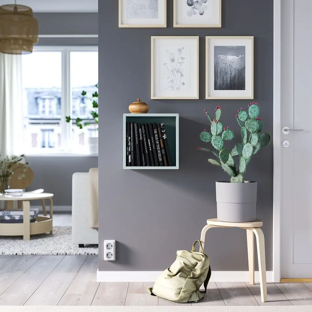 Raft suspendat Ikea Eket 35x25x35 (Gri Deschis-Bleu) - 2