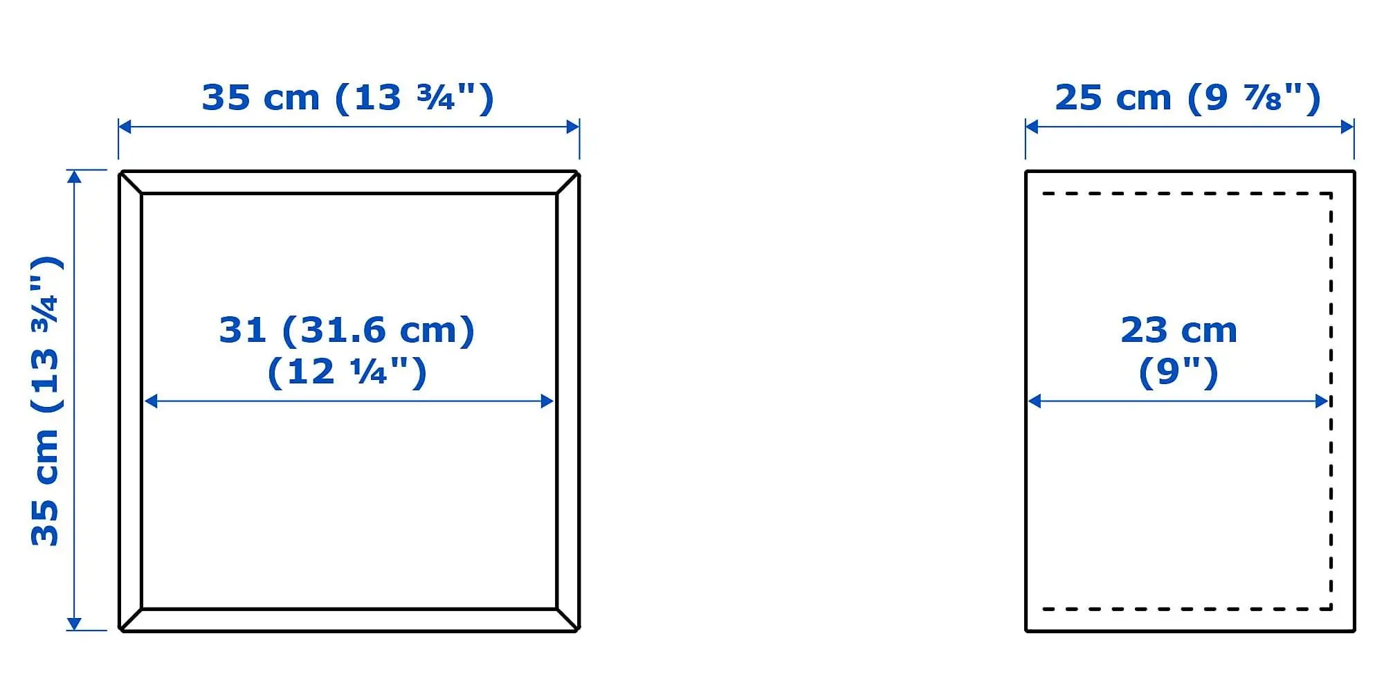 Raft suspendat Ikea Eket 35x25x35 (Gri Deschis-Bleu) - 6