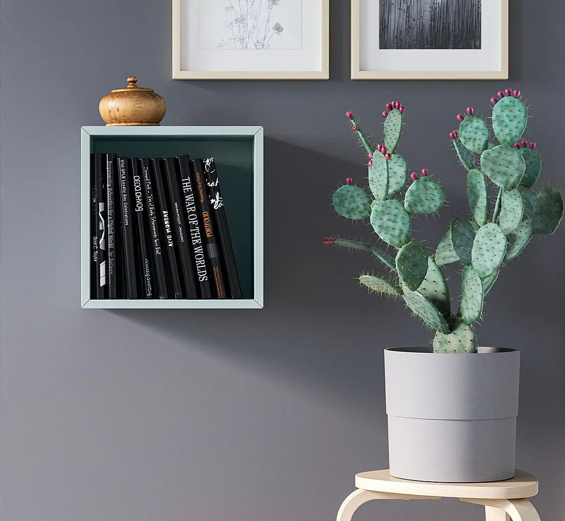 Raft suspendat Ikea Eket 35x25x35 (Gri Deschis-Bleu)