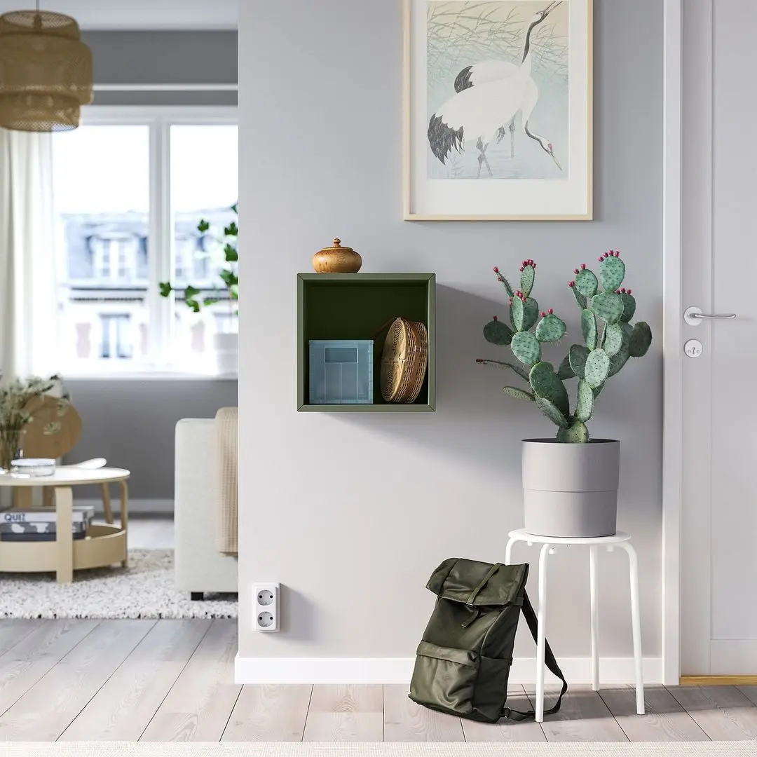 Полка навесная Ikea Eket 35x35x35 (Серо-зеленый) - 4