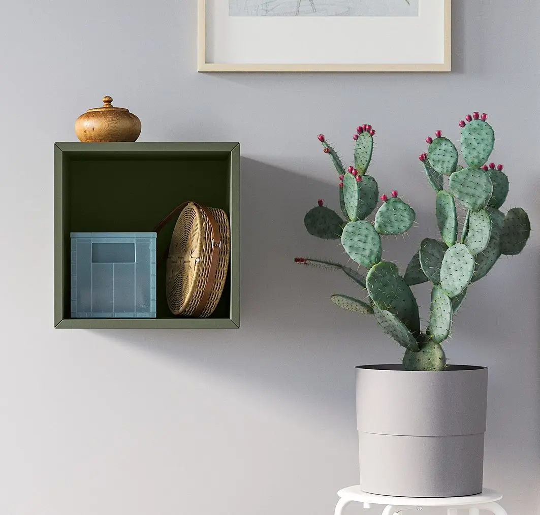 Полка навесная Ikea Eket 35x35x35 (Серо-зеленый)