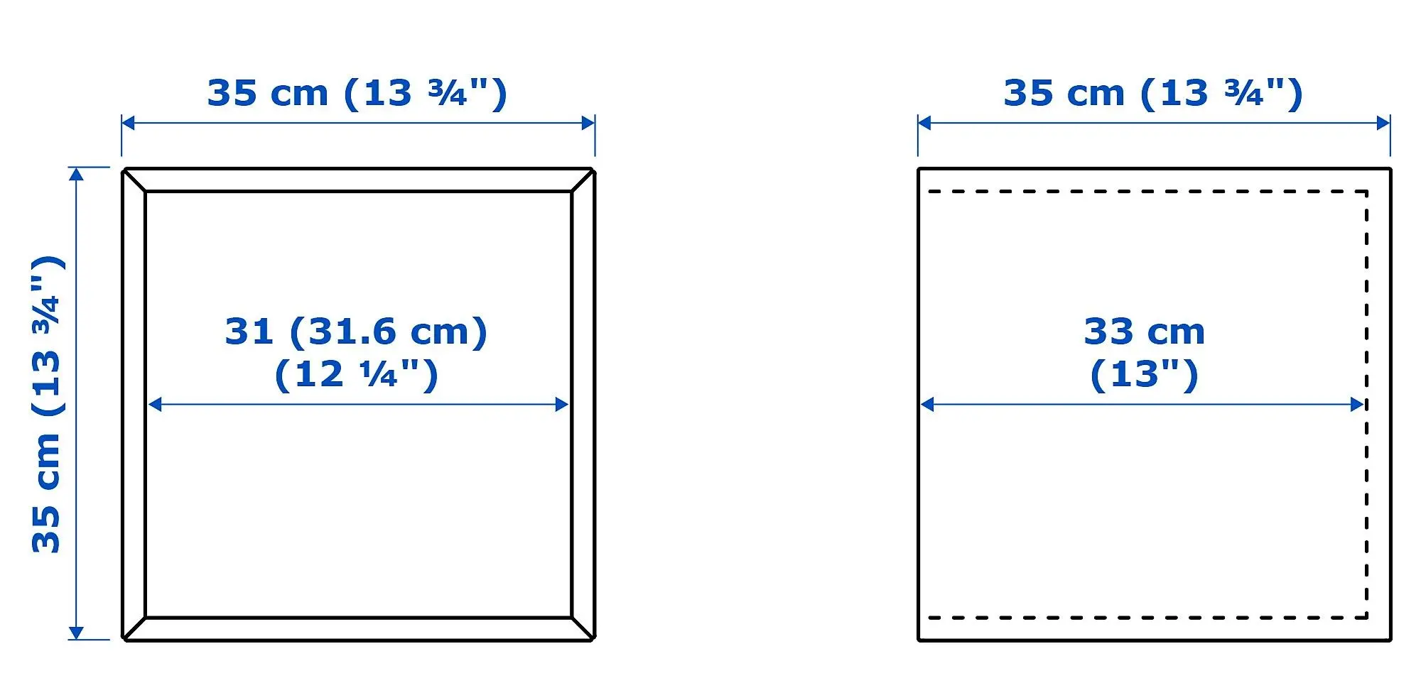 Raft suspendat Ikea Eket 35x35x35 (Gri Deschis-Bleu) - 6