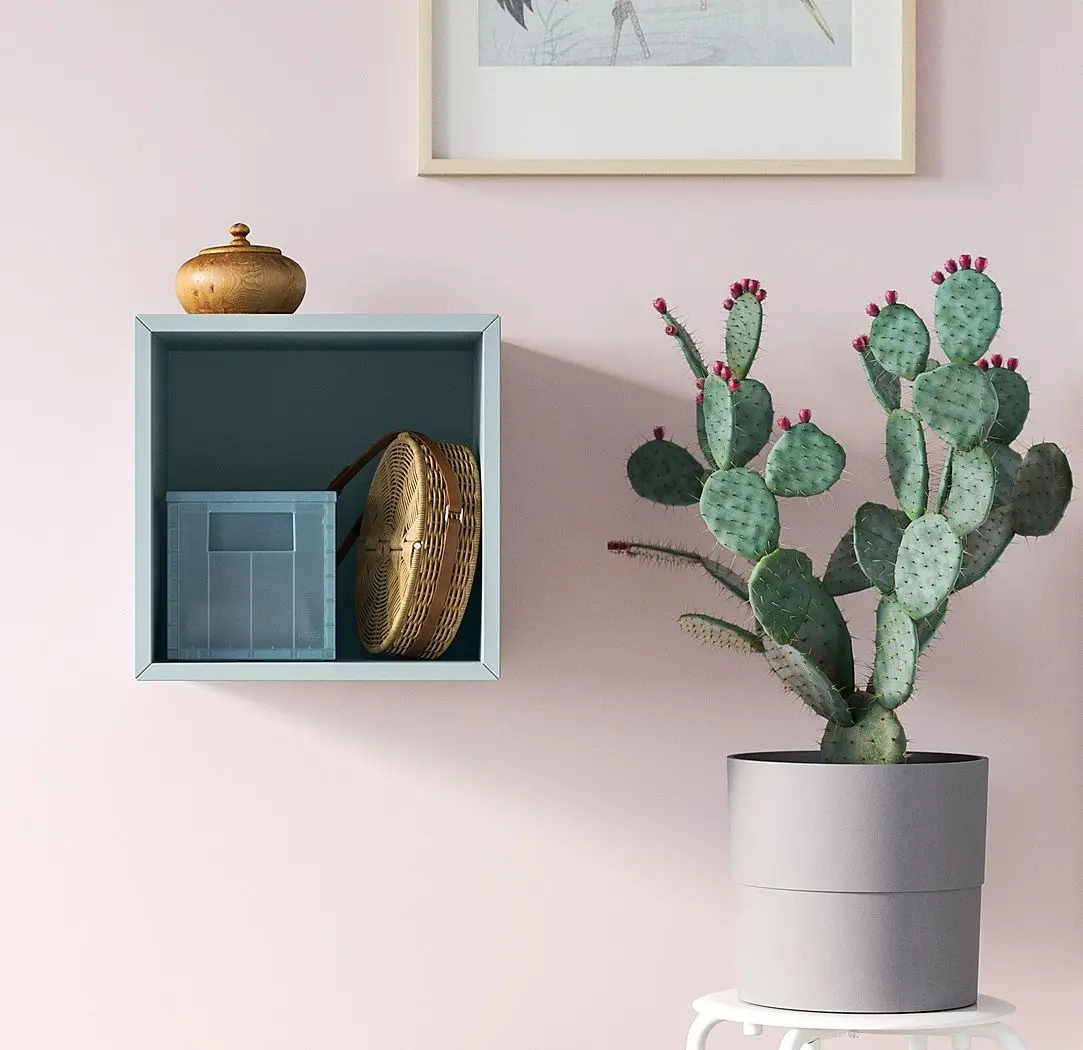 Raft suspendat Ikea Eket 35x35x35 (Gri Deschis-Bleu)