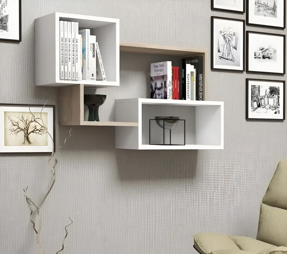 Raft Magnusplus Trio 005 (White/Sonoma Oak)