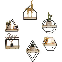 Набор полок Mirage Meble 6 (Gold/Black) Thumb