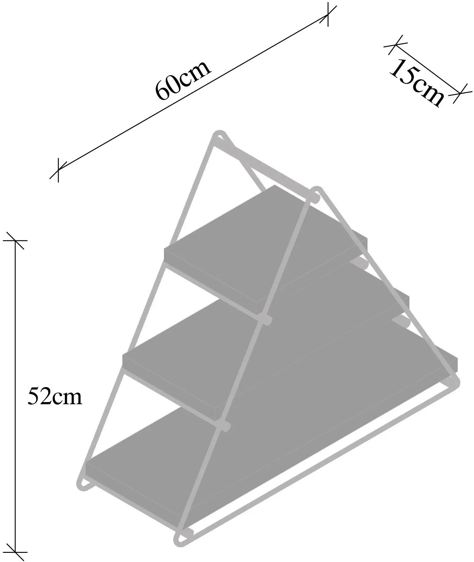 Полка Mirage Meble Hyacinth (Walnut/Black)