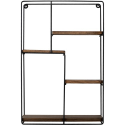 Полка Mirage Meble Lotus (Walnut/Black) Thumb