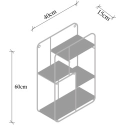 Полка Mirage Meble Lotus (Walnut/Black) Thumb