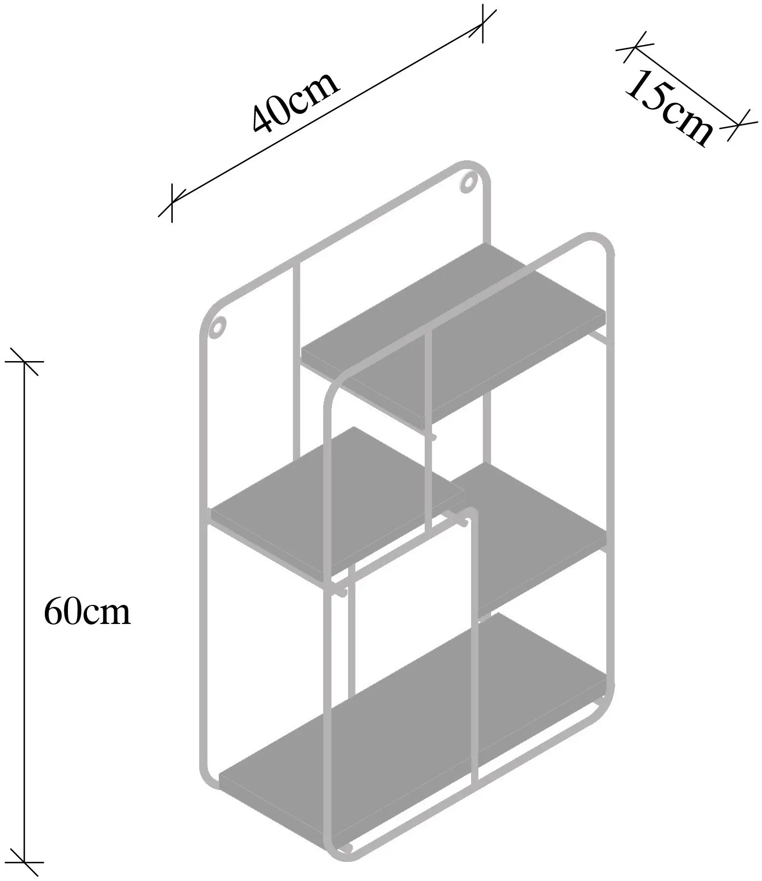 Полка Mirage Meble Lotus (Walnut/Black)