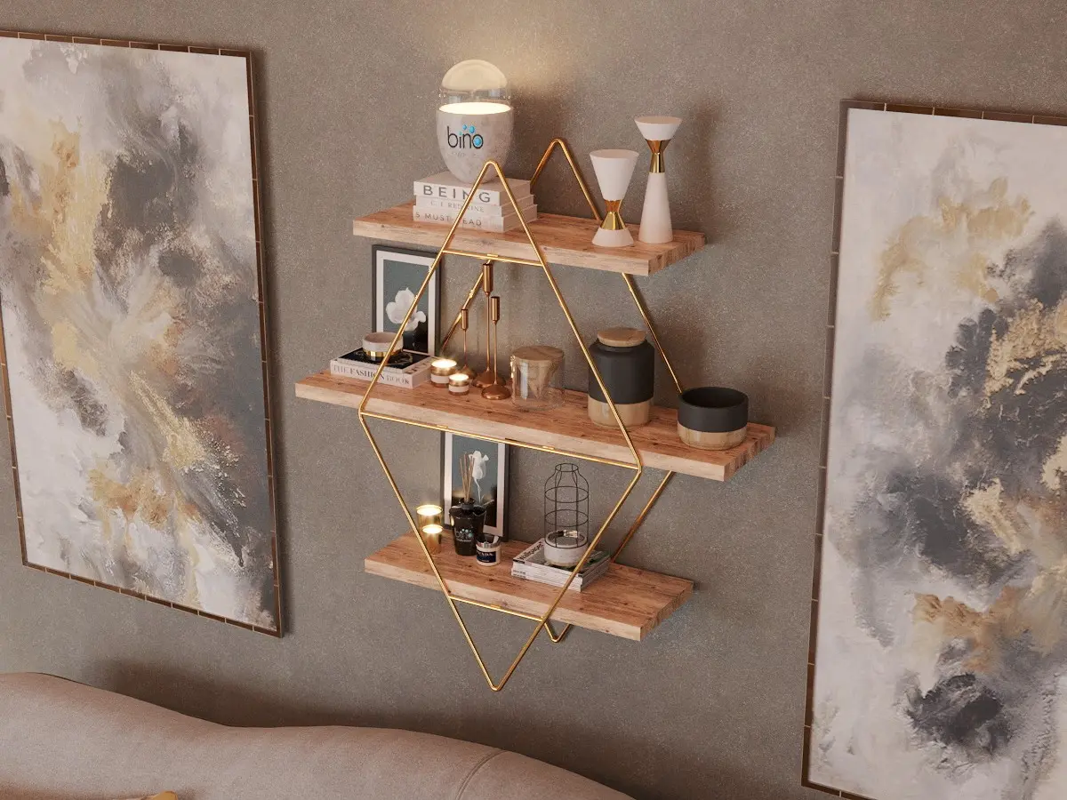 Raft Mirage Meble Prizma (Brown/Gold)