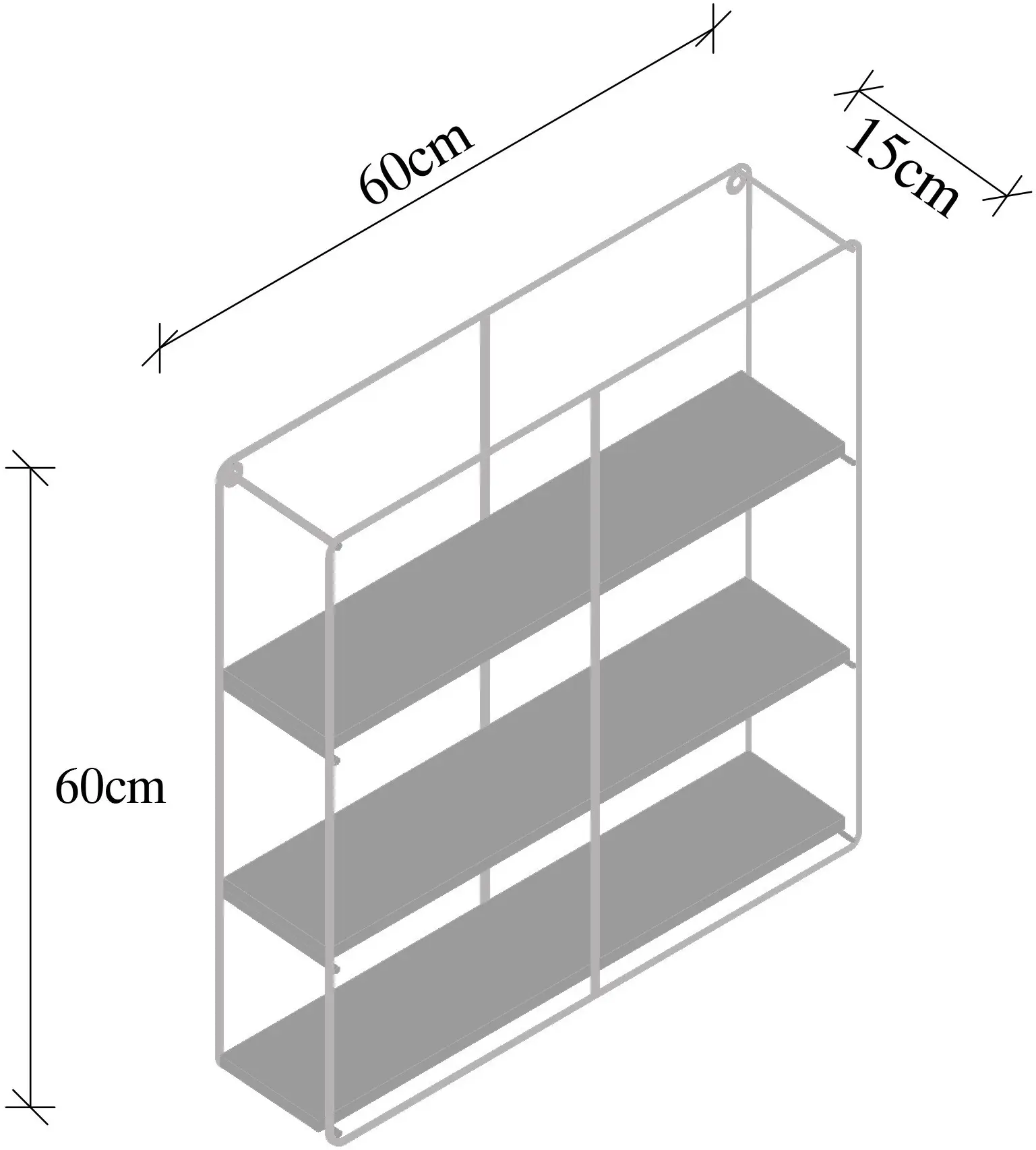 Полка Mirage Meble Sunflower (Walnut/Black)