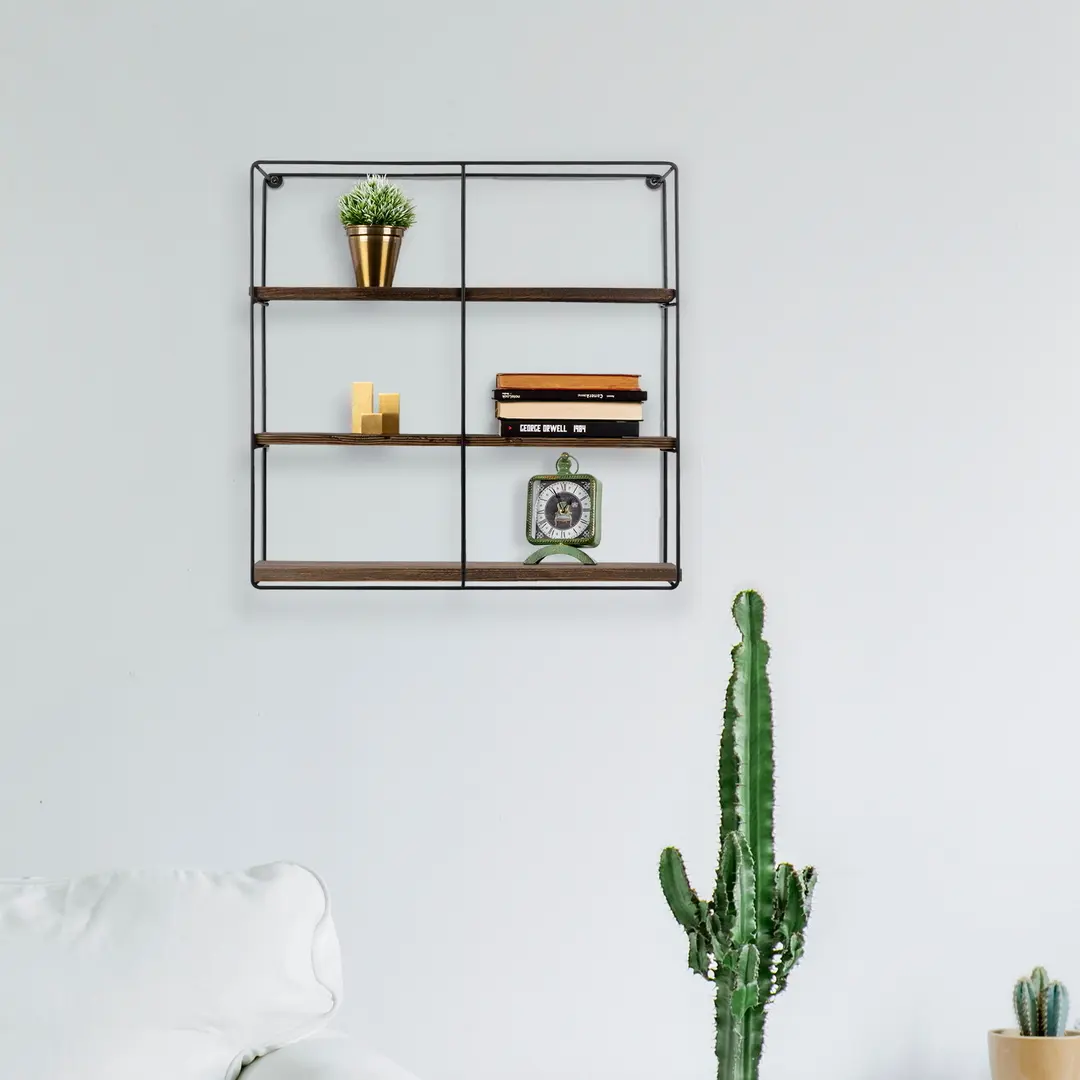 Полка Mirage Meble Sunflower (Walnut/Black)