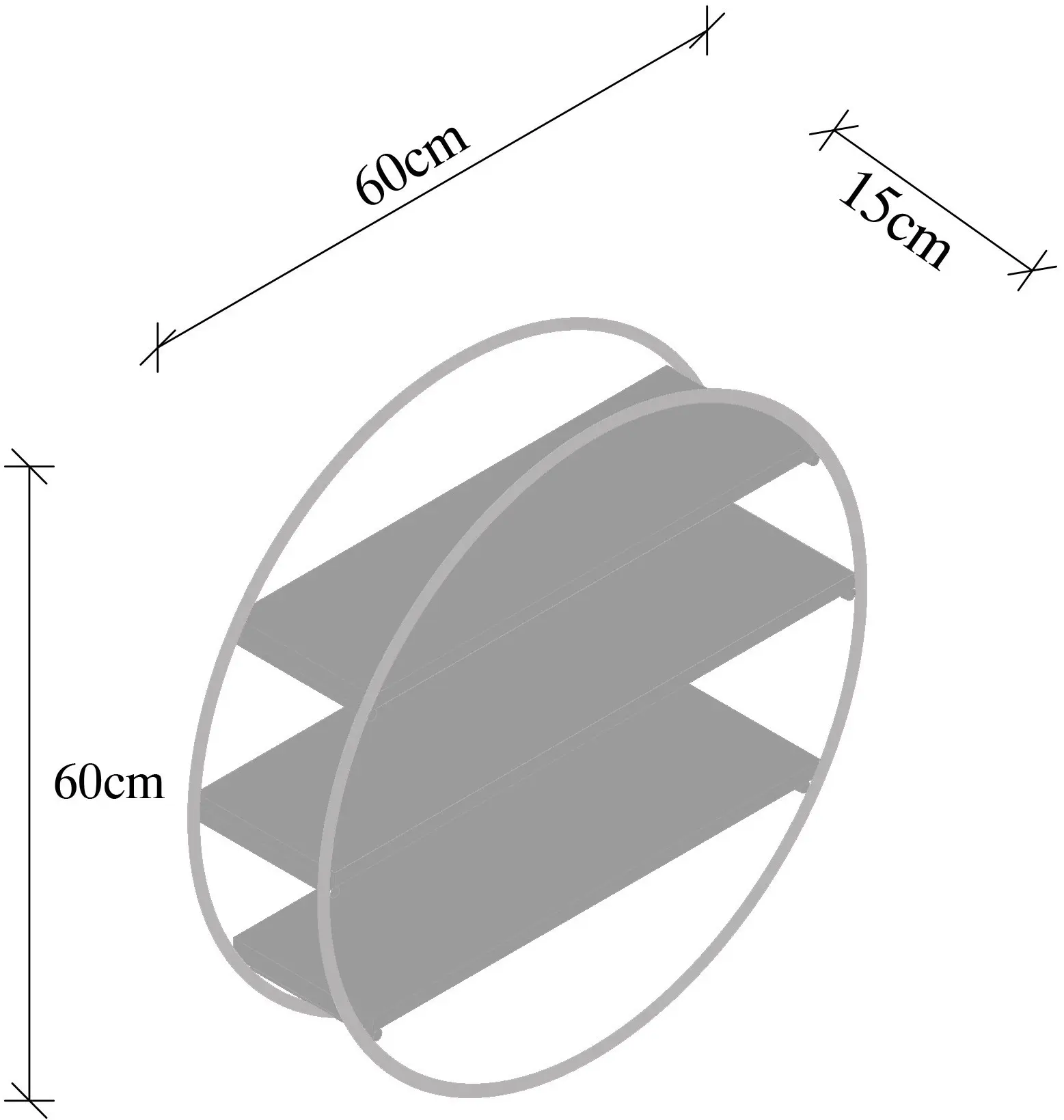 Raft Mirage Meble Tulipa (Walnut/Black)