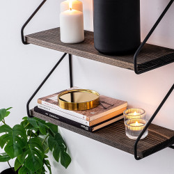 Полка Mirage Meble Violaceae (Walnut/Black) Thumb