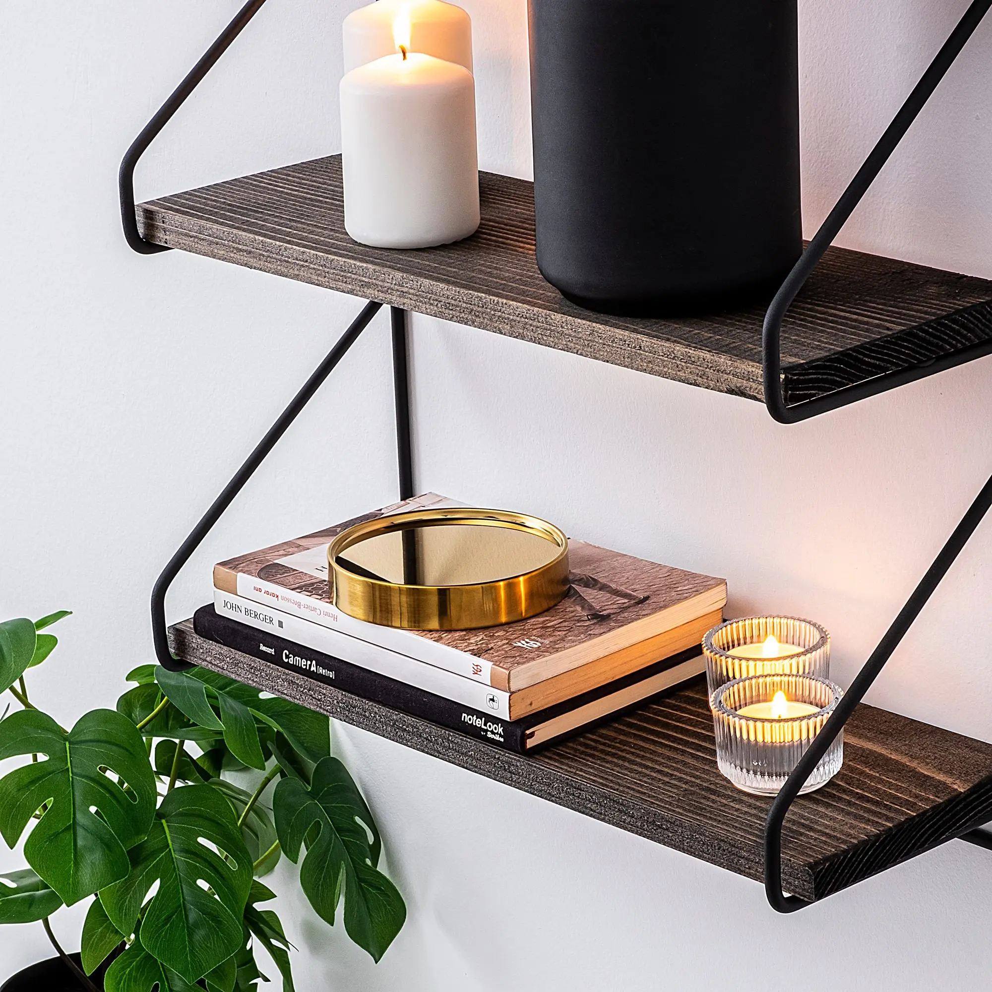 Полка Mirage Meble Violaceae (Walnut/Black)