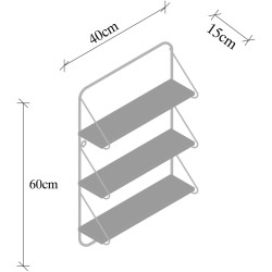 Полка Mirage Meble Violaceae (Walnut/Black) Thumb