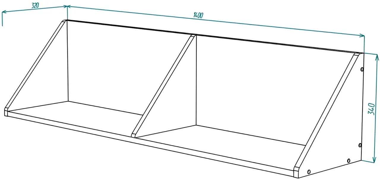 Raft МЛ-Мебель ML-10 140cm (Golden Oak) - 2