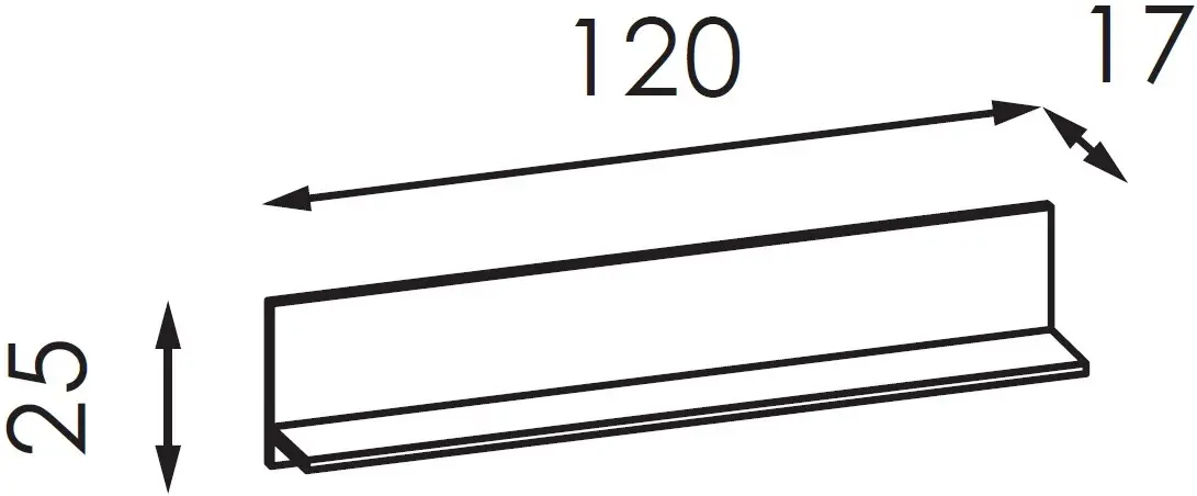 Полка Modern Komfi 120cm (Brandy Castello Oak)