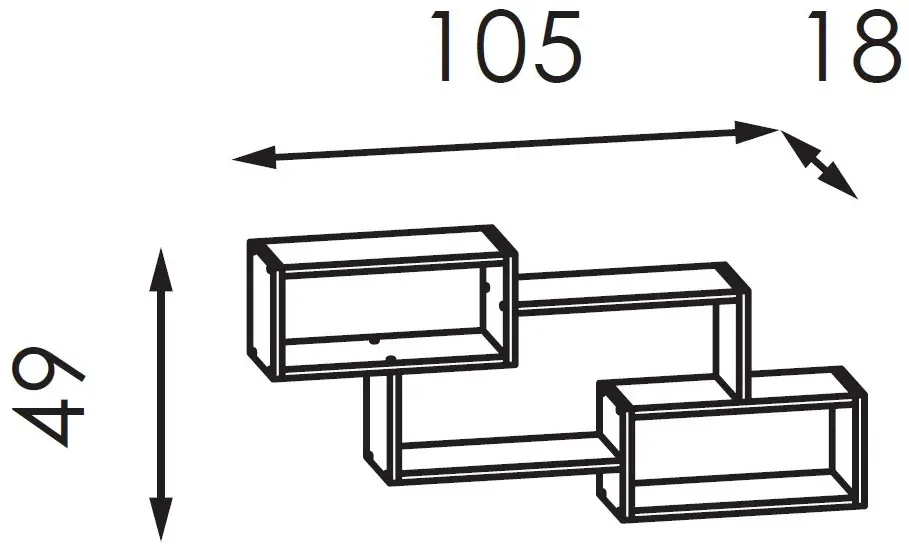 Полка Modern Komfi П-1 105cm (Brandy Castello Oak)