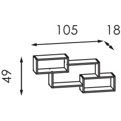 Полка Modern Komfi П-1 105cm (Slate Gray) Thumb