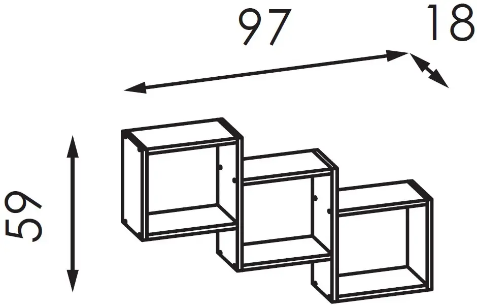Полка Modern Komfi П-2 97cm (Craft Oak White)