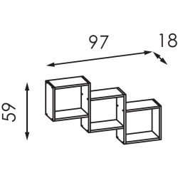 Полка Modern Komfi П-2 97cm (Slate Gray) Thumb