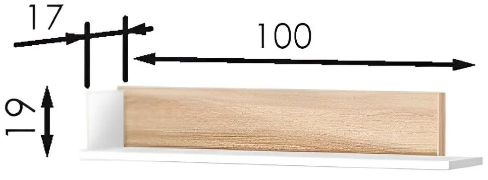 Raft Modern Tennessee 100cm (Sonoma Oak/White)