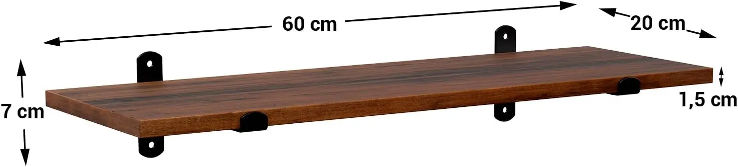 Набор полок Songmics LWS04NB (Brown/Black)