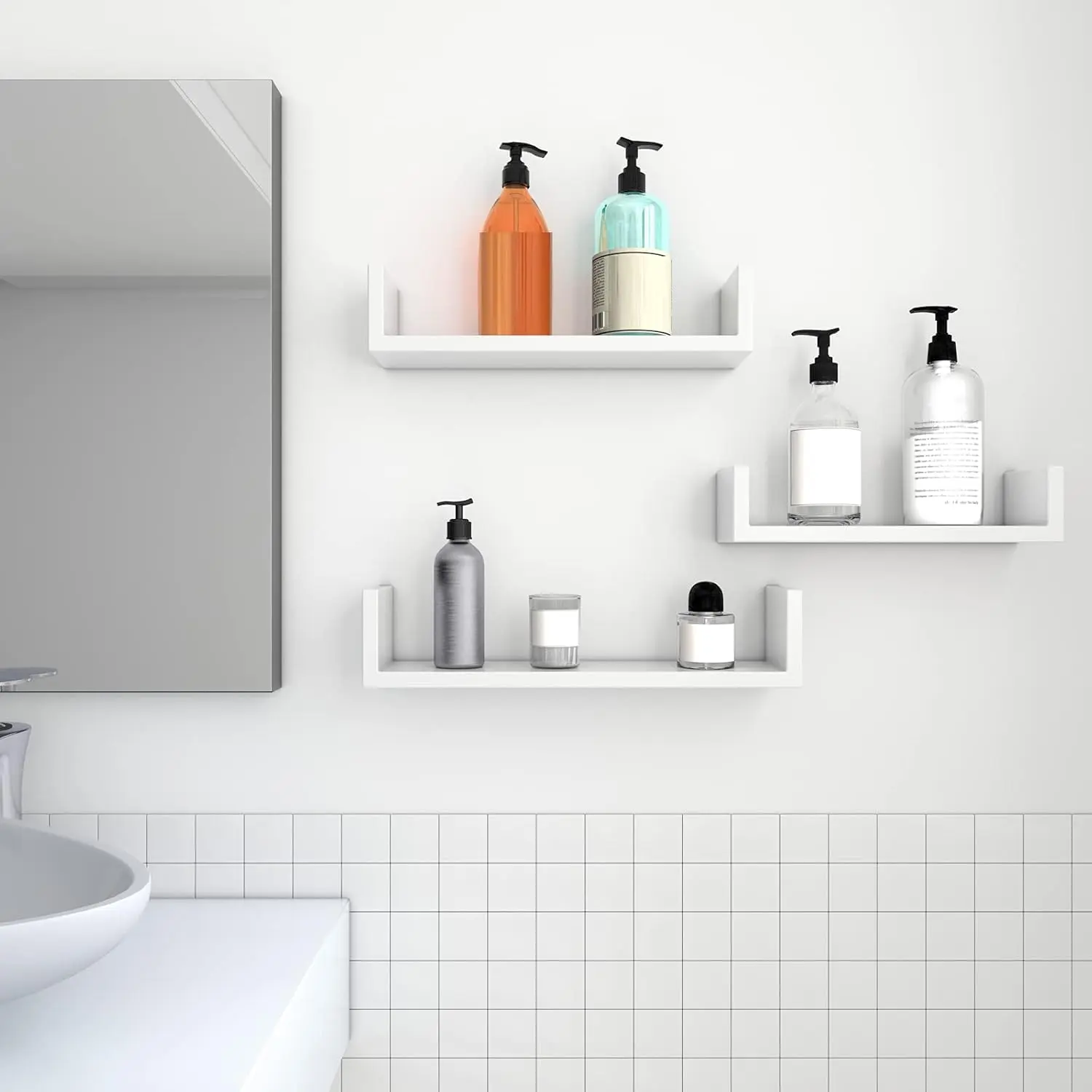 Набор полок Songmics LWS40WT (White) - 5