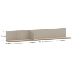 Raft Tempo Kondela Domca 135 (Taupe Grey/Silverjack Oak) Thumb