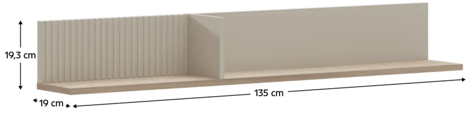 Raft Tempo Kondela Domca 135 (Taupe Grey/Silverjack Oak) - 4