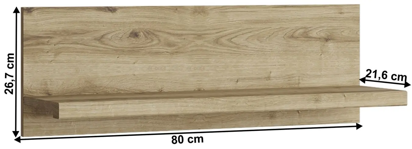 Raft Tempo Kondela Dorsi 80x21.6x26.7 (Navarra Oak)