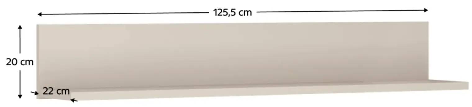 Полка Tempo Kondela Karos 130 (Cashmere) - 4