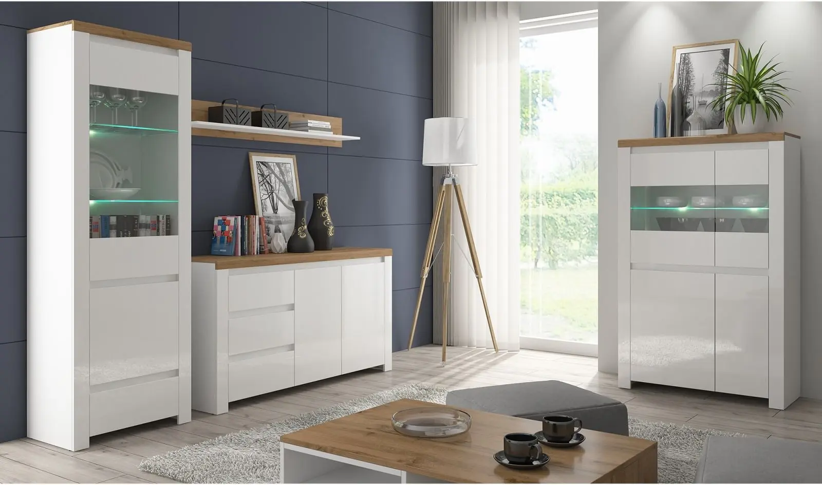 Raft Tempo Kondela Vilgo 150 (Wotan Oak/White)