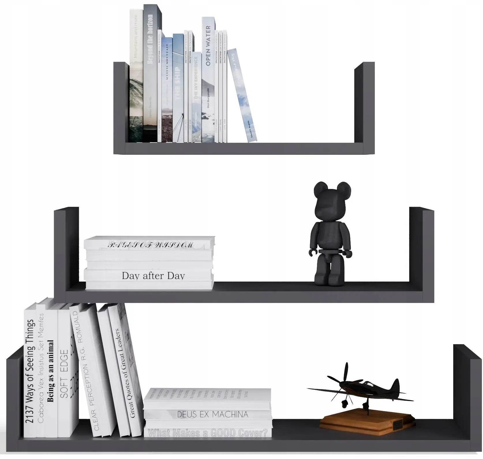 Набор полок TopEshop Mobi 3P (Anthracite) - 4