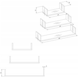 Набор полок TopEshop Mobi 3P (Anthracite) Thumb