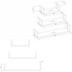 Set rafturi TopEshop Mobi 3P (Cashmere) Thumb