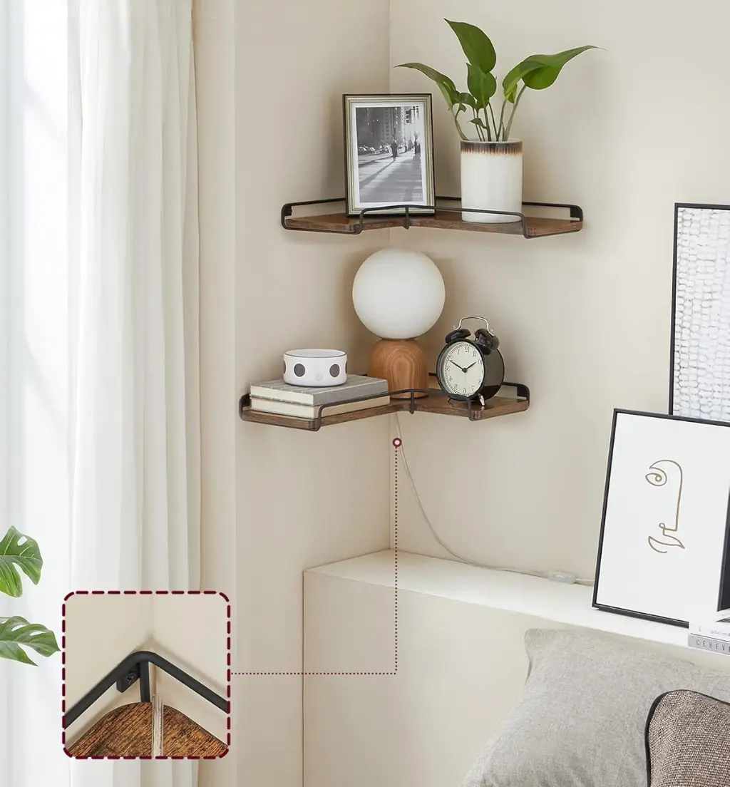 Набор полок Vasagle LLS831B01 (Rustic Brown/Black) - 4