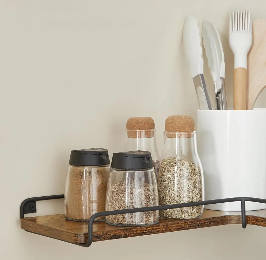 Набор полок Vasagle LLS831B01 (Rustic Brown/Black) - 5